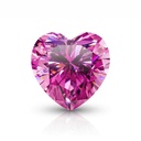 Loose Moissanite Pink Clean Heart Cut 9.50 MM