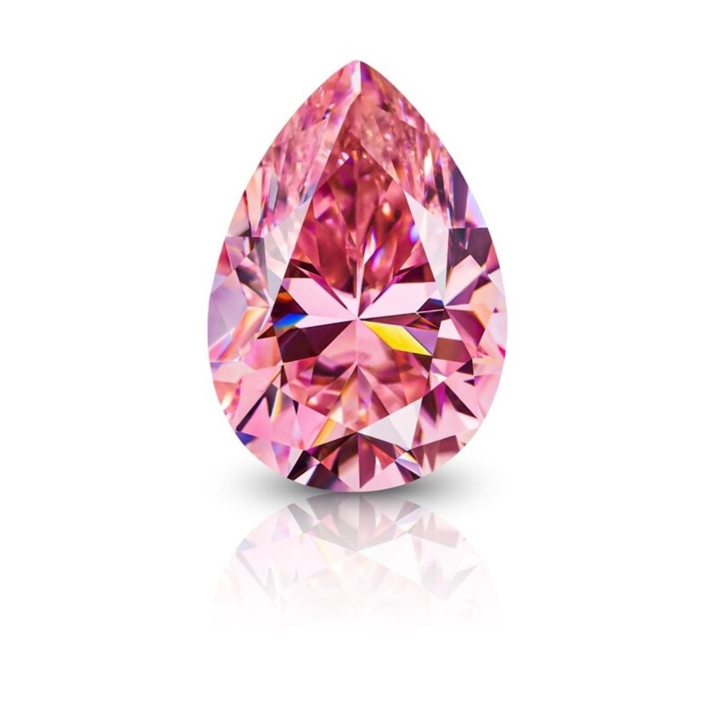 Loose Moissanite Pink Clean Pear Cut 8.00 x 6.00 MM