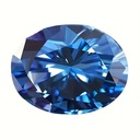 Loose Moissanite Royal Blue Clean Oval Cut 5.00 x 3.00 MM