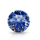 Loose Moissanite Royal Blue Clean Round Cut 12.50 MM