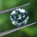 Loose Moissanite Vivid Green Clean Round Cut 7.25 MM