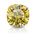 Loose Moissanite Yellow Clean Cushion Cut 4.00 MM