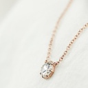 Rose Moissanite Pendant 14K Solid Rose Gold, Simple Rose Cut Pendant, Solitaire Rose Cut Pendant, Women's Silver Pendant, Holiday Gift