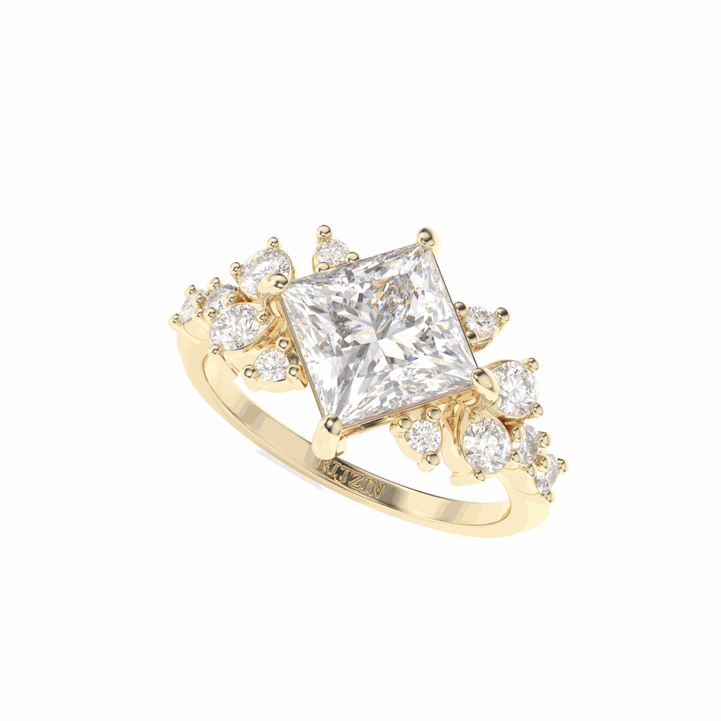Princess Diamond Engagement Ring for Wome