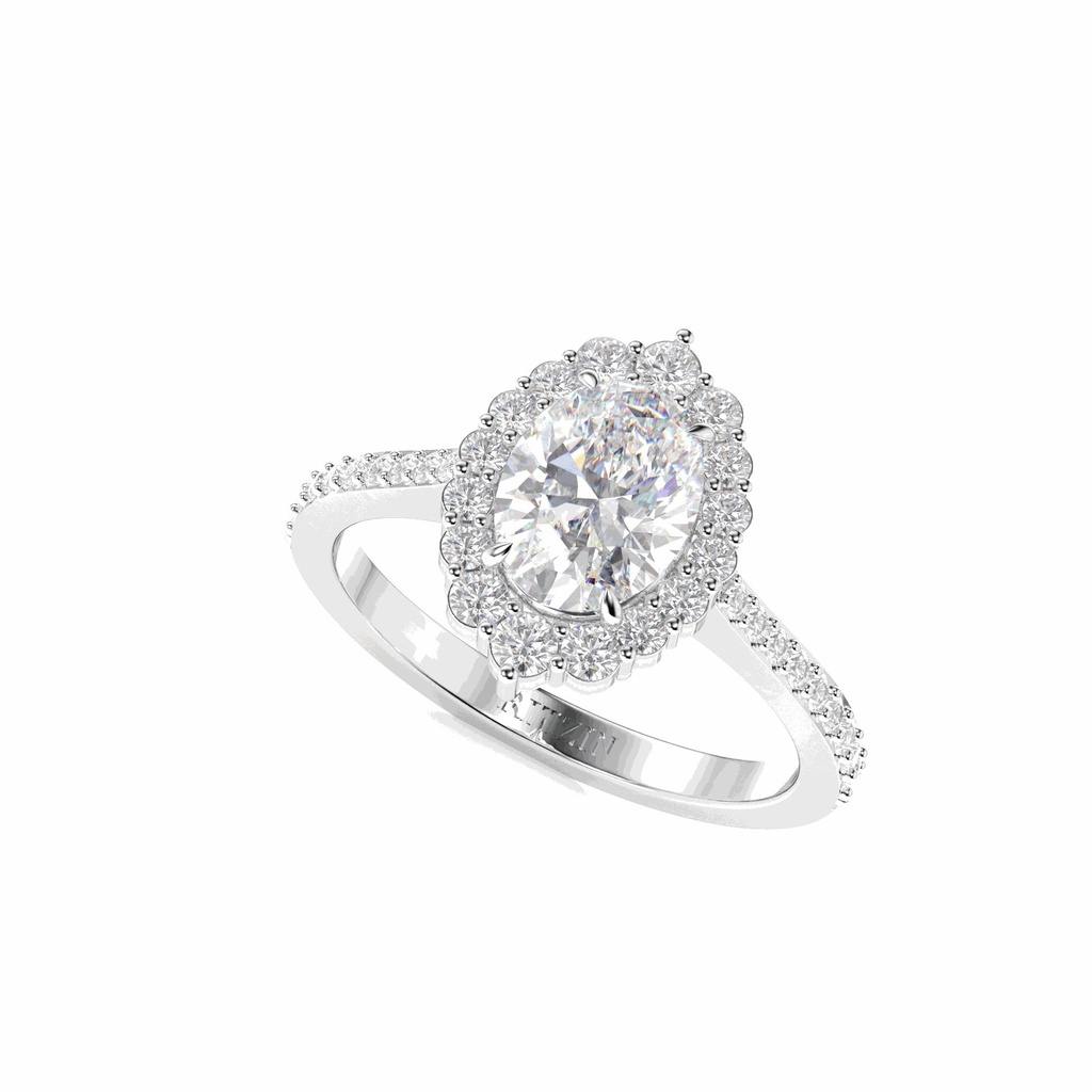 Oval Cut Stone Engagement Ring for Women