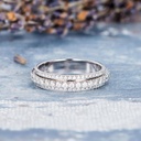 Silver Eternity Band Set With Micro Pave Silver Weddings Bands | Full Eternity Band | Stacking Ring