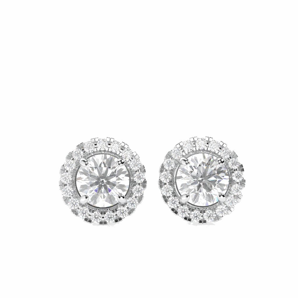 Round Diamond Stud Earring