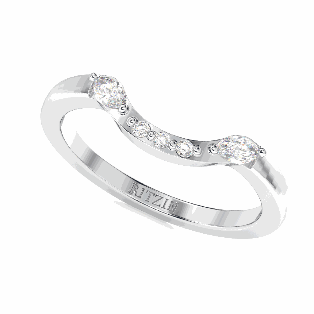 Marquise Diamond Fancy Band Engagement Ring for Women