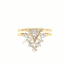 Triangle Diamond Bridal Ring for Women