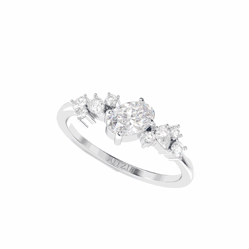 Oval Diamond Engagement Ring for Women