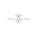  Elongated Oval Cut Solitaire Ring For Women