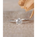  Round Cut  Diamond Engagement Ring, Gift for Her, Fine Jewelry, Handmade Ring, Custom Order, Proposal Ring