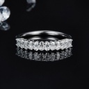 Oval Cut Half Eternity Ring for Women