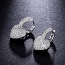 Hoop Earrings, Round Cut Simulated Diamond Women's Stud Earrings White 925 Sterling Silver Women's earring, Valentine Special