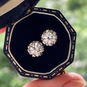 Diamond Earring D VVS1 / 18K White Gold Plated Silver