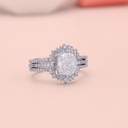 Cushion Lab-Grown Diamond Engagement Cushion Lab diamond ring with two matching band ring set-Gold bridal set-Rings for women