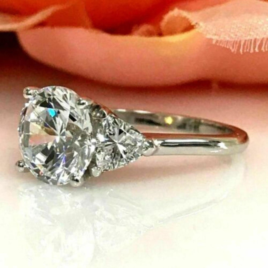 Round Diamond Engagement Ring for Women Ring