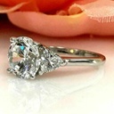 Round Diamond Engagement Ring for Women Ring