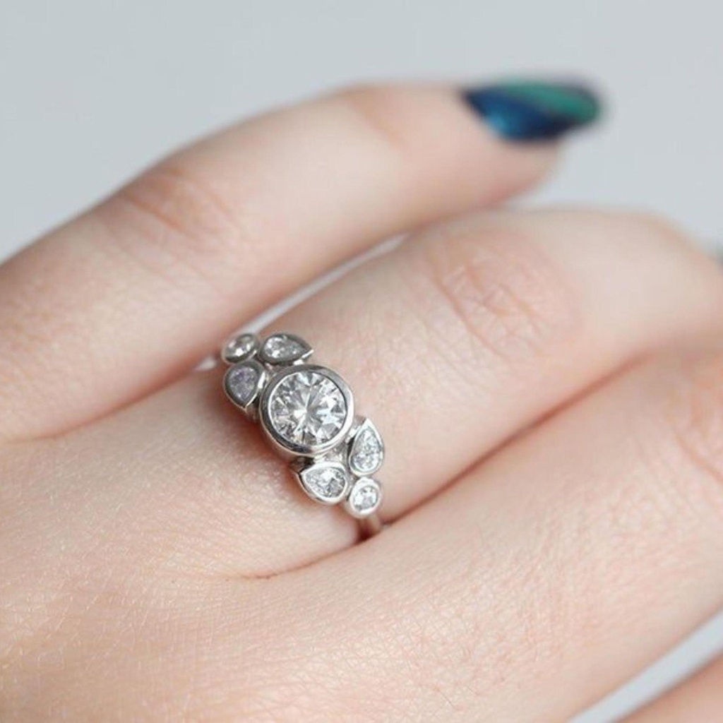 Round Diamond Engagement Ring For Women Ring
