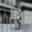  Colorless Princess Cut  Ring, Princess Cut Wedding Engagement Ring, Personalized Gift For 