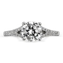 Round Split Shank Diamond Engagement Ring For Women