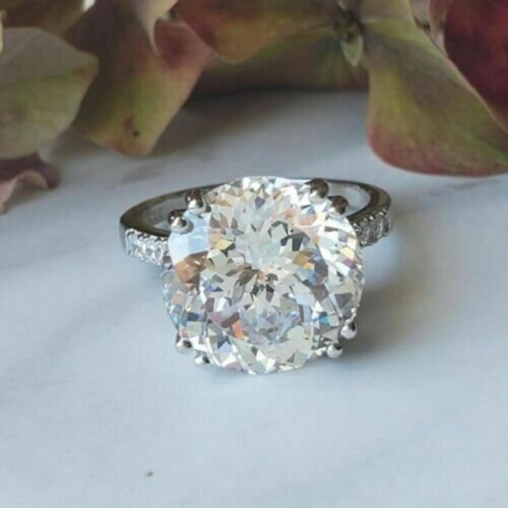Portuguese Colorless Moissanite Wedding Ring | Unique Engagement Ring | Pave Set Ring | Antique Moissanite Ring | Bridal Ring