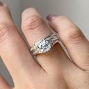  Asscher Cut  Engagement Ring Set-Square Cut Wedding Ring-Asscher Solitaire Bridal Ring-Half Eternity Matching Band