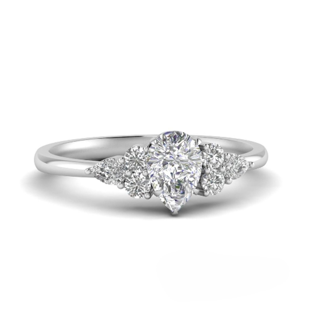 Pear Diamond Engagement Ring for Women