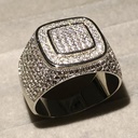 Round Cut Stone Hip Hop Ring For Men