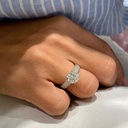 Engagement Rings, 14k Gold Ring, Lab Grown Diamond, IGI Certified, Diamonds in Round Pave Settings, Promise Ring, Gifts for Her, 