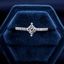 Princess Diamond Pave Engagement Ring Conflict Free CVD Diamond D-E Color Diamond Wedding Ring Promise Ring Gift For Her
