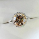 Round Halo Diamond Engagement Ring for Women 