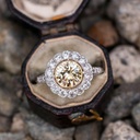 Round Halo Diamond Engagement Ring for Women Ring