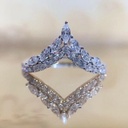 Marquise Moissanite 1TCW Diamond Wedding Band, 925 Silver Wedding Band, Unique Curve Wedding Band, White Gold Stacking Matching Band