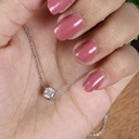 Moissanite Solitaire Pendant Solitaire Diamond Pendant/ Solitaire Diamond 925 Sterling Silver Pendant/ Tiny Pendant/ Dainty