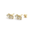 Marquise Diamond Three Stone Earrings For Women