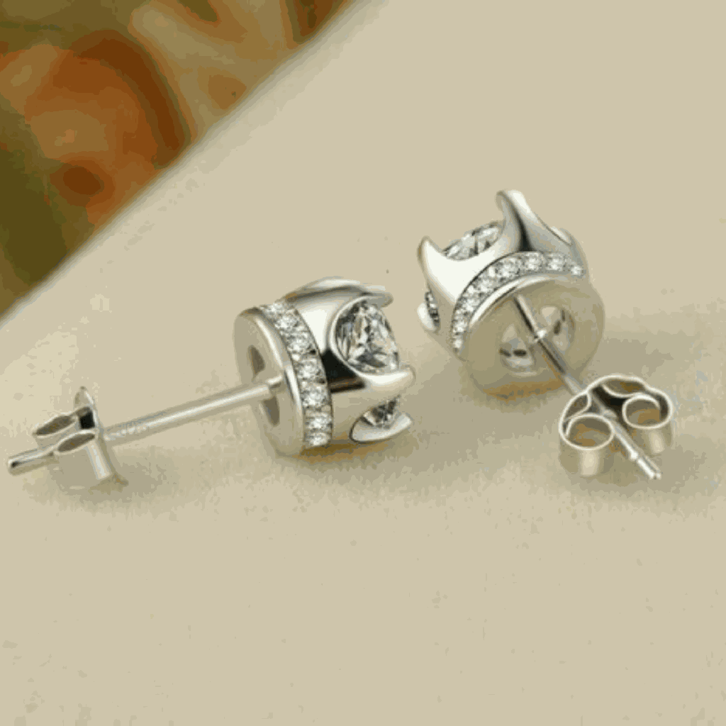 Round Diamond Earrings for Women