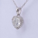 Round Moissanite Diamond Pendant