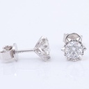  Round Moissanite Diamond Studs Earring
