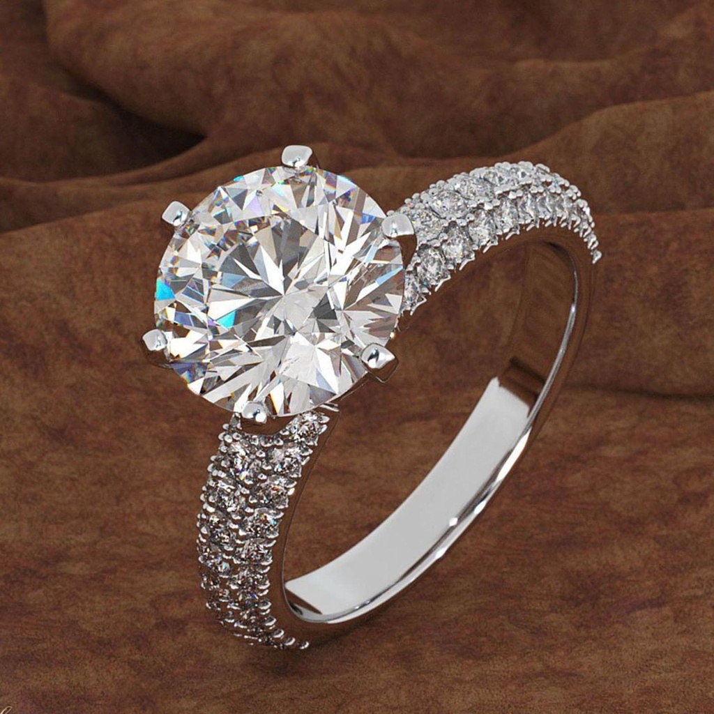  Round Diamond Engagement Ring for Women