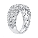 Round Diamond Band Engagement Ring For Women