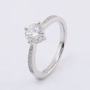 Round Moissanite Diamond Women Ring