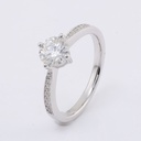  Round Moissanite Diamond Women Ring