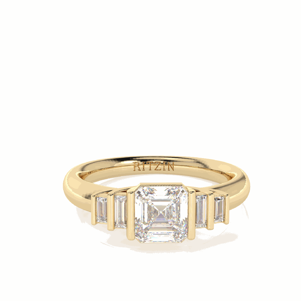 Asscher Diamond Engagement Ring For Women