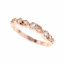 Round Diamond Band Engagement Band for Women