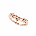 Round Diamond Band Engagement Band for Women