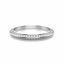 Round Diamond Band Engagement Ring for Women