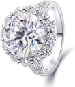 Shopify Size White Gold Split Shank Ring For Women