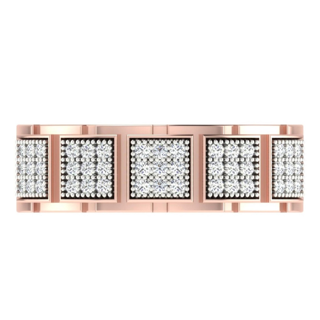 Round Men's Diamond Ring