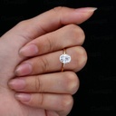 Rare Moissanite Ring Moissanite Stone use for Engagement Ring Hidden Halo